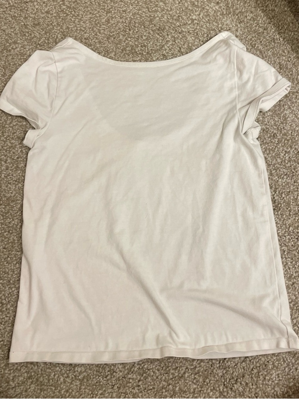 GAP Women's White Scoop Neck Short Sleeve Tee